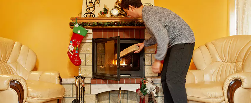 Rusted Metal Fireplace Restoration in Rexburg, Idaho